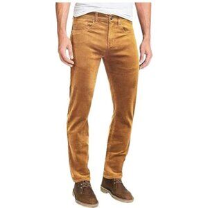 ETHANOL Men's Slim Fit Stretch Corduroy Pants Casual Style Wheat 34